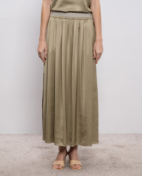 Peserico Спідниця кольору хакі з логотипом A0504106638