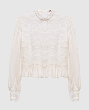 Twinset Блуза кольору айворі з мережива 261TP2782