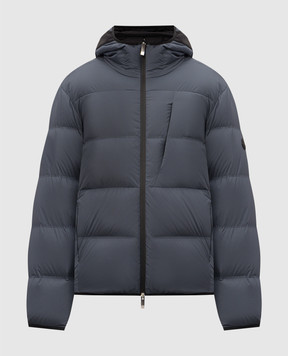 Moncler Синий пуховик Poitevin L20911A00242597YD