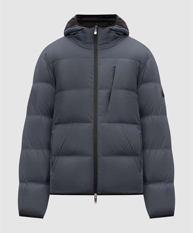Moncler Синій пуховик Poitevin L20911A00242597YD