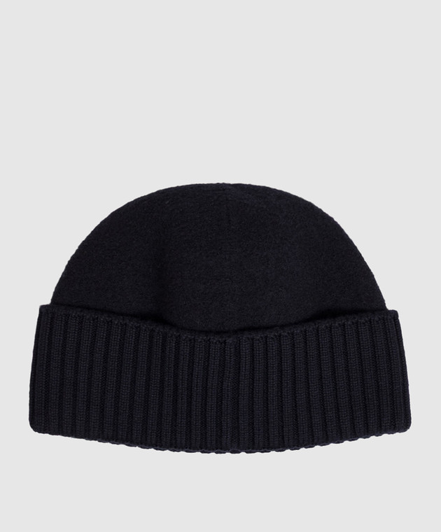 Dolce&Gabbana Синяя шапка из шерсти с монограммой логотипа DG GX53KTJDVLQ изображение 3