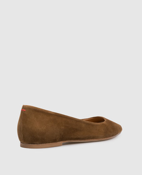 Aeyde Коричневі замшеві балетки Cassy FL0113009222225