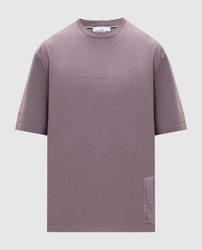 Stone Island Фіолетова футболка з брендовою нашивкою L1S152100001S0340