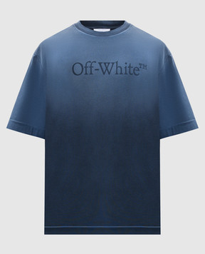 Off-White Синя футболка з логотипом 44MAA120F5J00P
