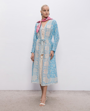 MANTERO 1902 Блакитна сукня Camille з шовком 0228A0159G0879R