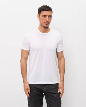 Tom Ford Біла футболка з шовком JCS026JMC084