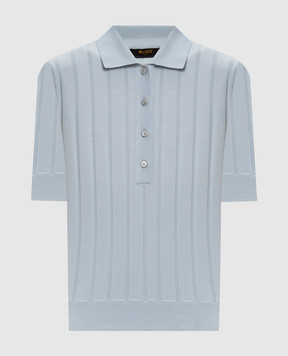 MooRER Блакитне поло RIGEL з вовни RIGELW18