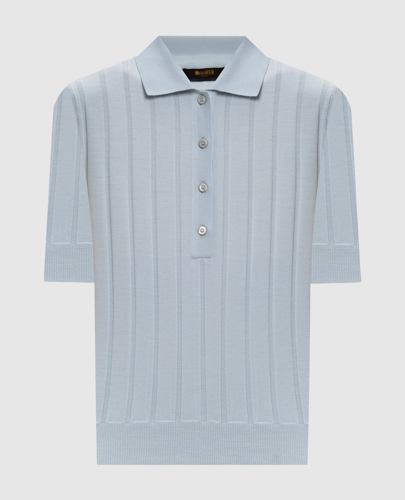 Голубое поло RIGEL из шерсти