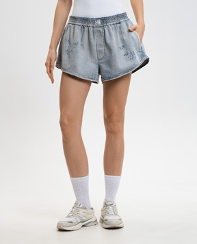 Maison Margiela MM6 Блакитні джинсові шорти з вінтажним ефектом S52MU0137M30055