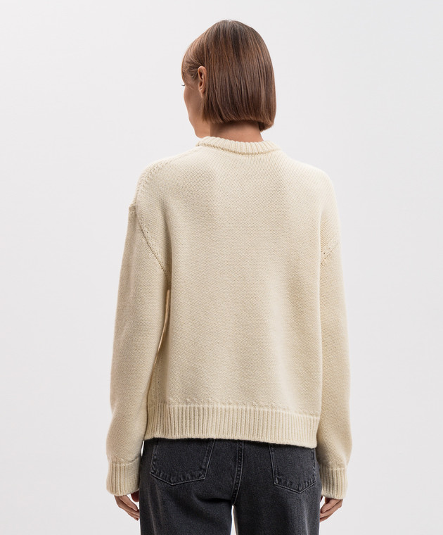 Jil Sander Желтый свитер из шерсти и кашемира J02GP0277J14860 изображение 4