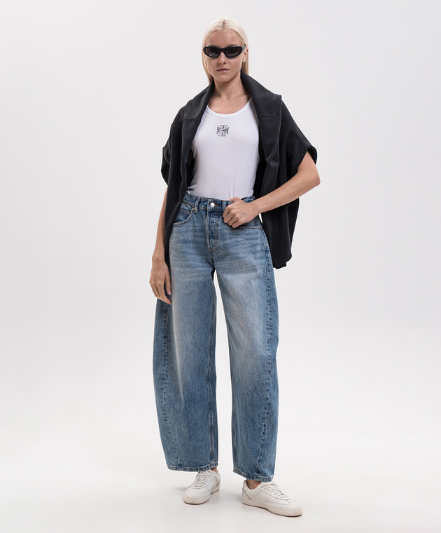 Vetements Белая майка в рубчик MH27TT247W изображение 2