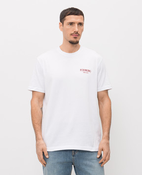 Iceberg Біла футболка з вишивкою логотипа F046627A