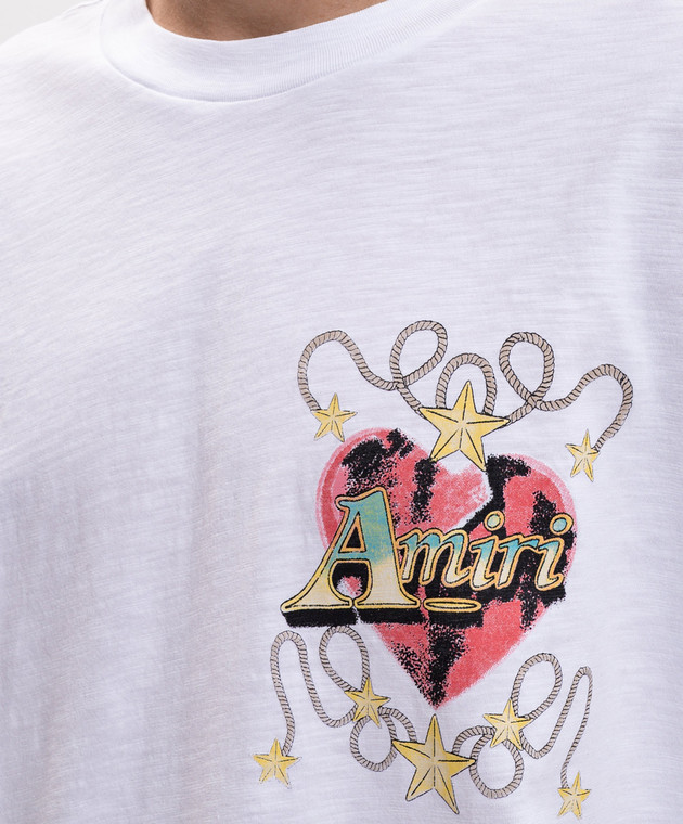 AMIRI Біла футболка Heart AM426JR037 зображення 5
