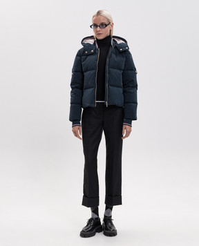 Thom Browne Синяя пуховая куртка из шерсти FBD074XF0923