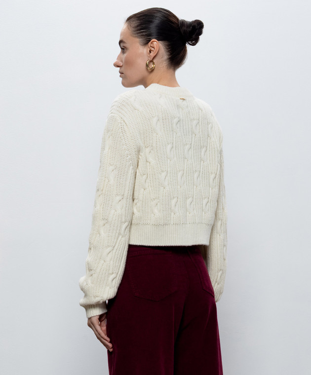 Twinset Кардиган цвета айвори с шерстью 262TT3011 изображение 4