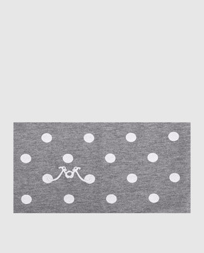 Rowen Rose Сіра пов'язка на голову в горох RRF04