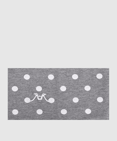 Серая повязка на голову в горох