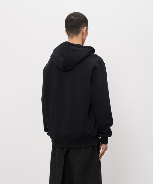 Ami Paris Чорна спортивна куртка з вишивкою емблеми HSW765730 зображення 4