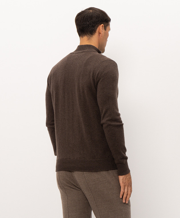Doriani Cashmere Темно-коричневый кардиган из кашемира 1203010 изображение 4
