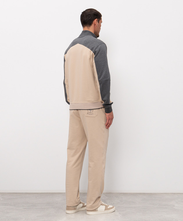 Stefano Ricci Бежевий спортивний костюм з вишивкою K919077R31T26211P3D зображення 4