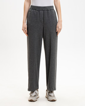 Peserico Сірі спортивні штани з люрексом A04530J002355