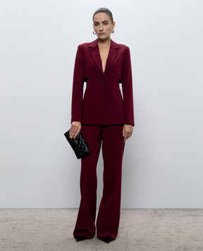 Twinset Бордовые брюки-клеш 262TT2421