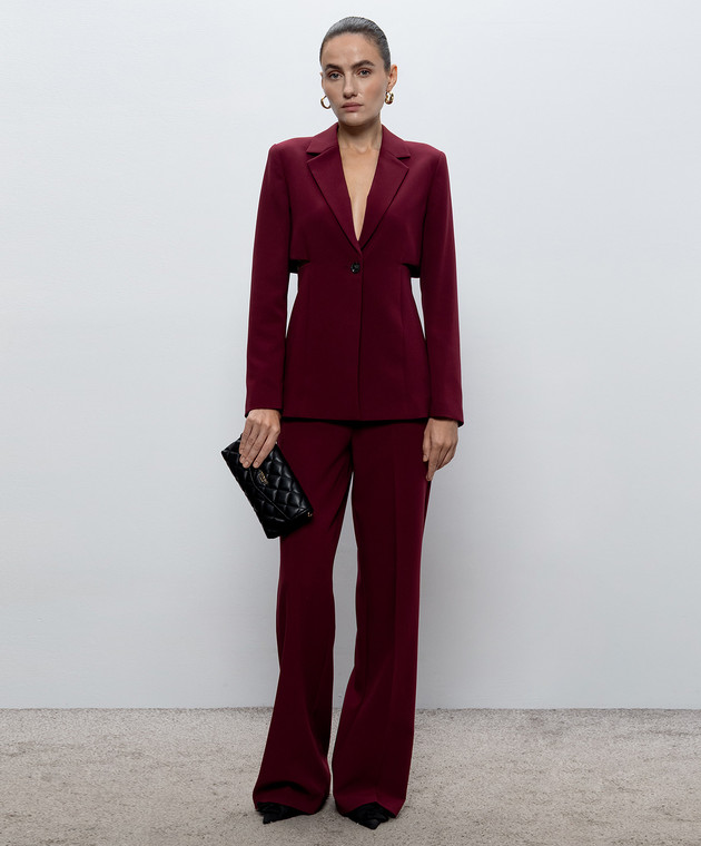 Twinset Бордовые брюки-клеш 262TT2421 изображение 2