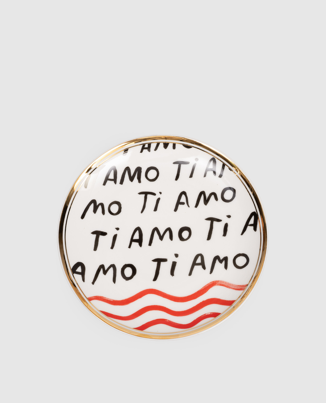 

Белая фарфоровая тарелка для хлеба I Love You, Белый, Посуда