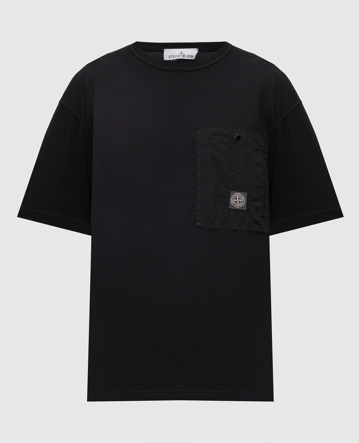 

Черная футболка с нашивкой логотипа, Черный, Футболки