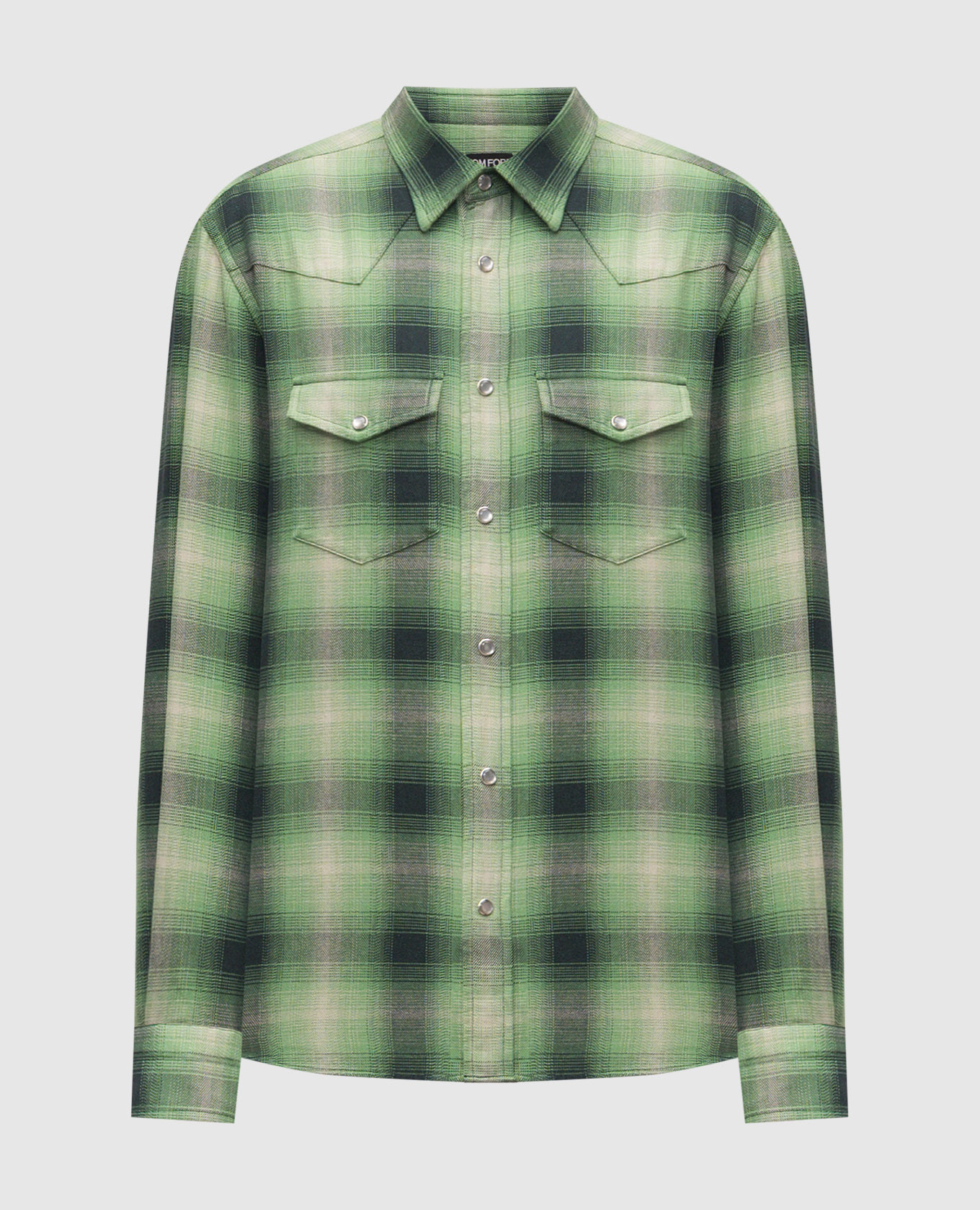 Зеленая рубашка в клетку