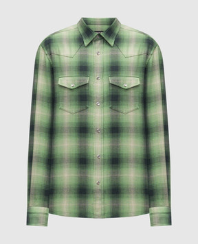 Tom Ford Зелена сорочка в клітинку HDS001FMC305