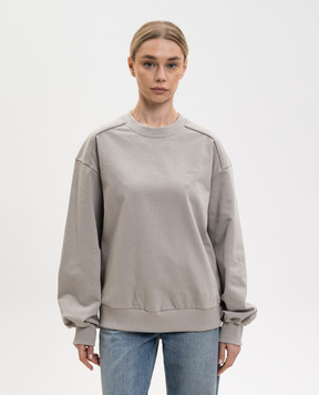 Juun.j Сірий світшот з принтом JW6141W032