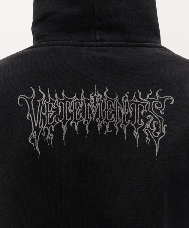 Vetements Черные худи с принтом MH27HD205Bm изображение 5