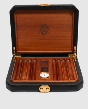 Stefano Ricci Чорний шкіряний х'юмідор для 8 сигар Opus X XBSG08MPO3VDOPUS