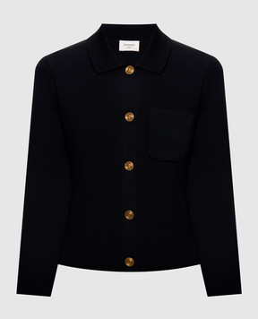 Saint Laurent Синий кардиган из шерсти A0044ZY76TR