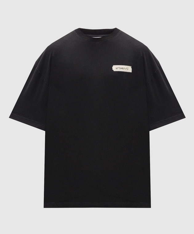 Vetements Чорна футболка MH27TR146Bm