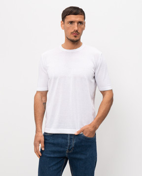 Pini Parma Біла футболка з контрастним окантуванням TSHIWHITE