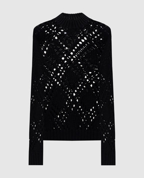 Jil Sander Черный свитер с шерстью в узор J03GP0184J14812