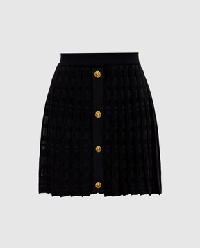 Balmain Черная юбка плиссе GF1LB664KJ34