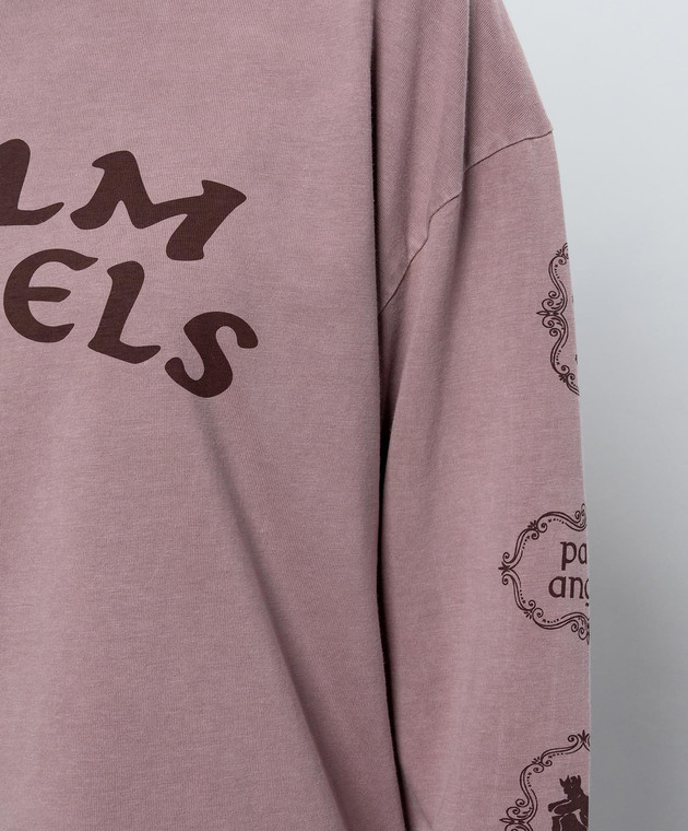 Palm Angels Розовый лонгслив с принтом PAMAB001JR001w изображение 5