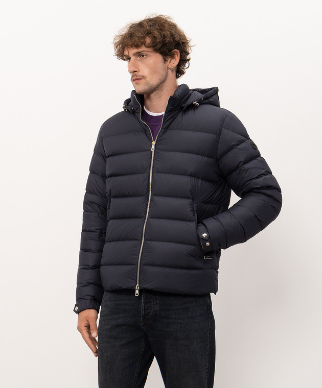 Moncler Синяя пуховая куртка Arneb L20911A00114549SK изображение 3