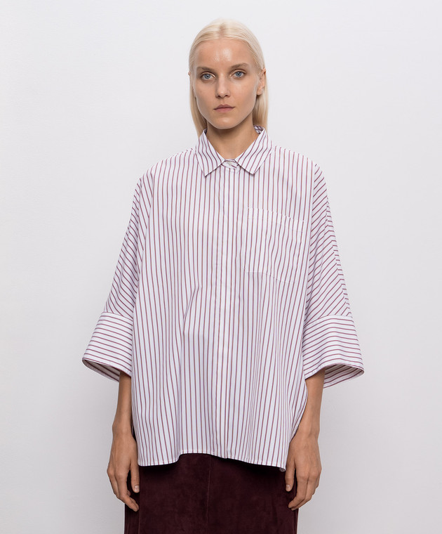 Max Mara Біла сорочка AVENUE в смужку SMMAVENUE зображення 3
