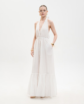 Jacob Lee Біла сукня із шовком з відкритою спиною WSD0069SS26NW
