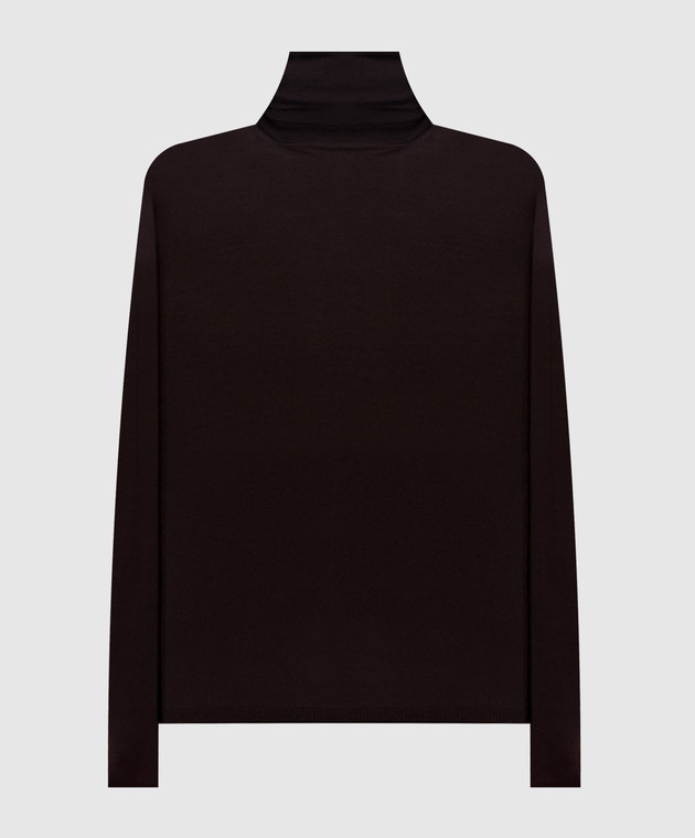 Max Mara Коричневый гольф SALUTO из шерсти MXMSALUTO