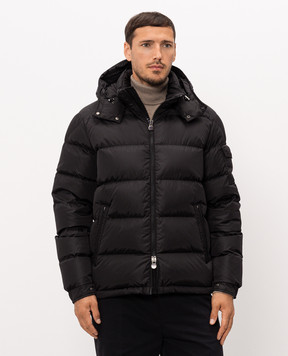 Moncler Черный пуховик Maya Matte L20911A53600539ZD