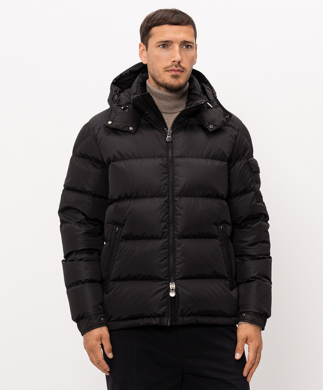 Moncler Черный пуховик Maya Matte L20911A53600539ZD изображение 3