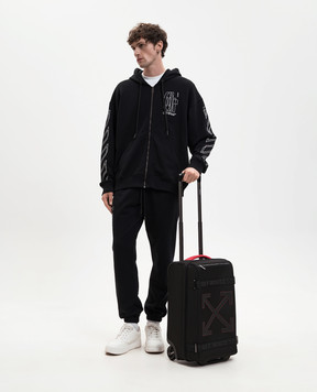 Off-White Чорна валіза з нашивкою емблеми Arrow OMNG004S26FAB002