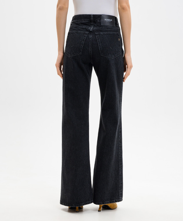 Dondup Черные джинсы клеш с патчем DP619BDFE305DMB4 изображение 4