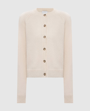 Allude Бежевий кардиган з кашеміру та шовку з паєтками 25577100