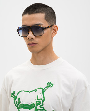 Palm Angels Коричневі сонцезахисні окуляри з ефектом градієнта PA1027604258